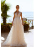 Beaded Ivory Lace Tulle Stunning Wedding Dress